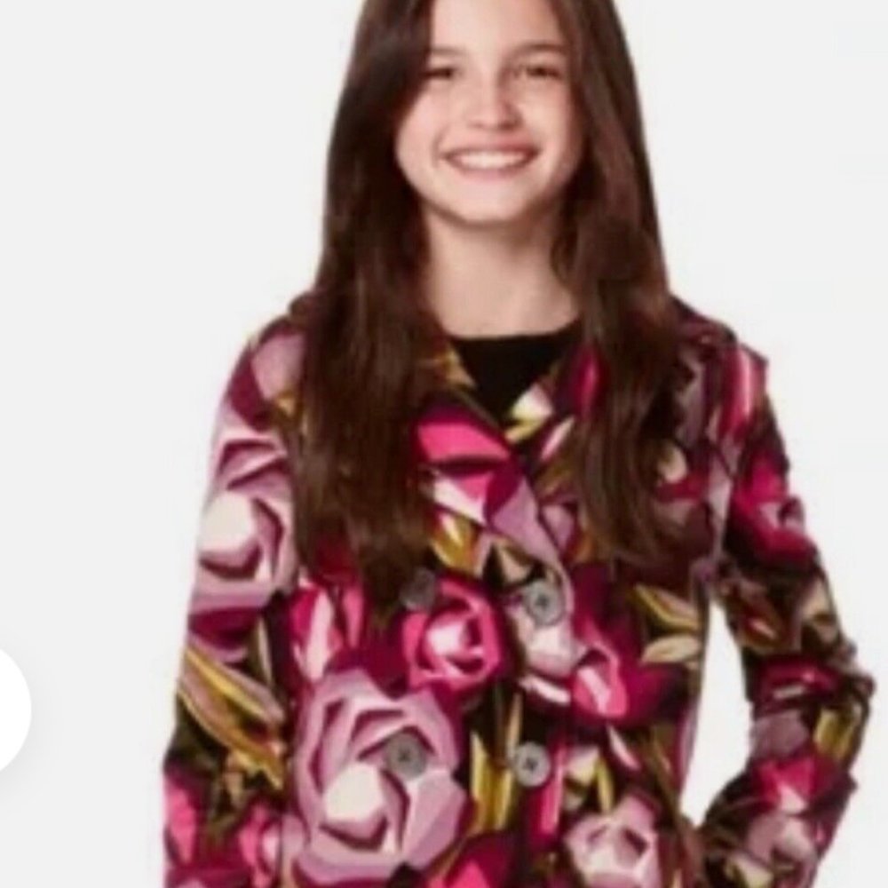 MISSONI for Target PASSIONE Purple/Pink Floral Velvet Coat~ Medium (8-10)
